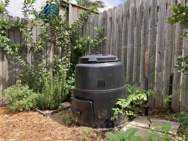 Sam's composting journey -  The open bottom barrel