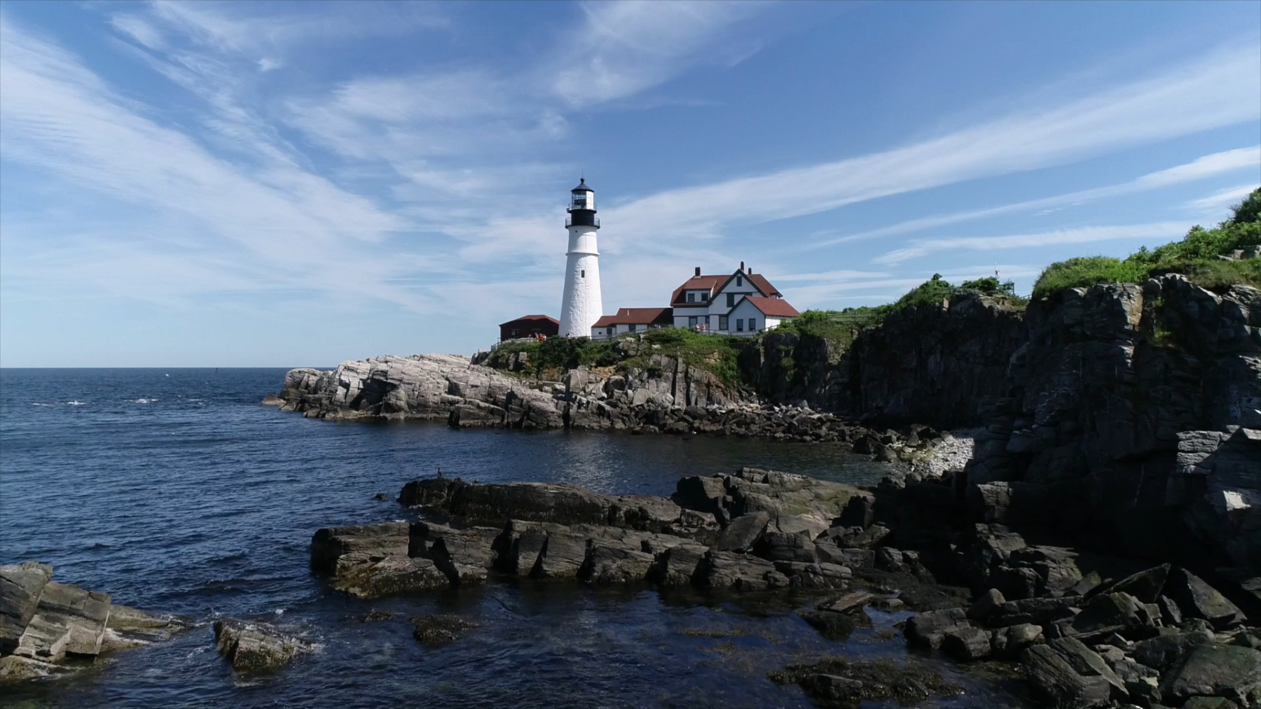 A picture of a lighthouse in Maine
