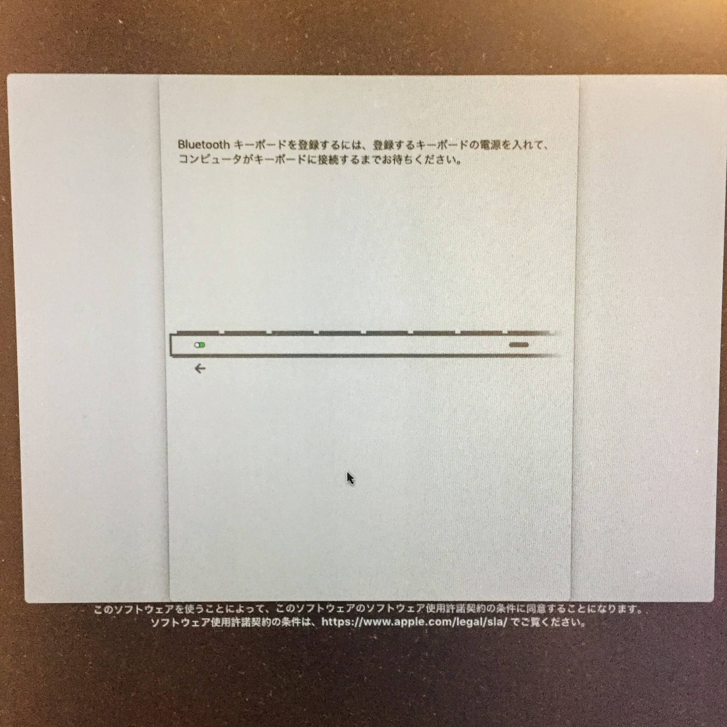 Mac Mini 初期設定時に純正キーボードがうまく接続できない Trog