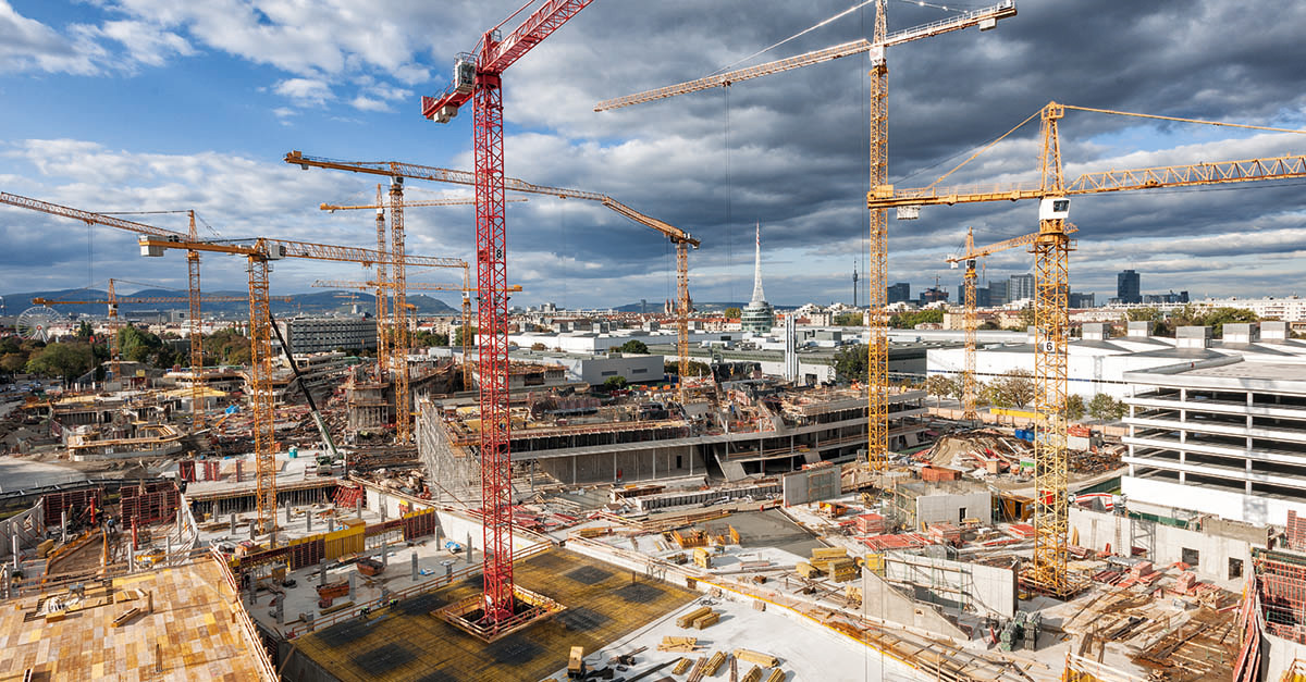 Construction site in Vienna, Austria.