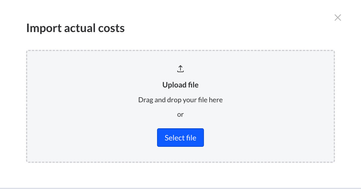 What’s new – Import budget actual costs