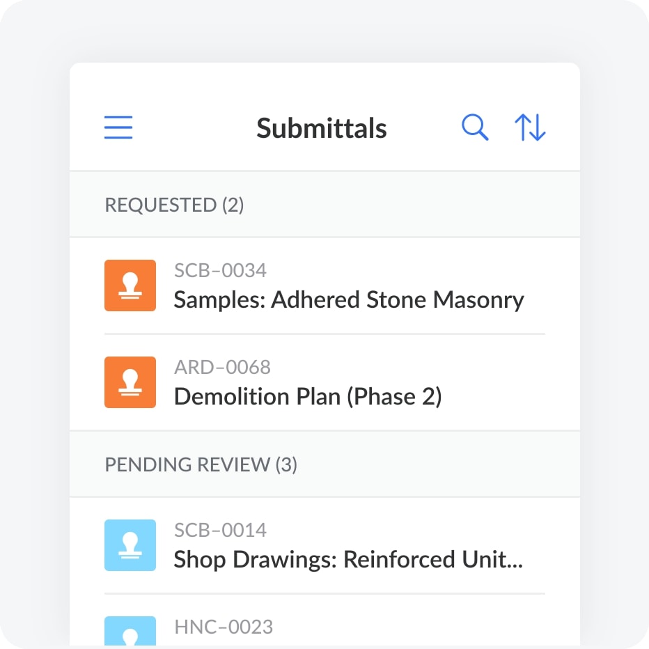 Submittals on Fieldwire show field professionals where installations need to happen. 