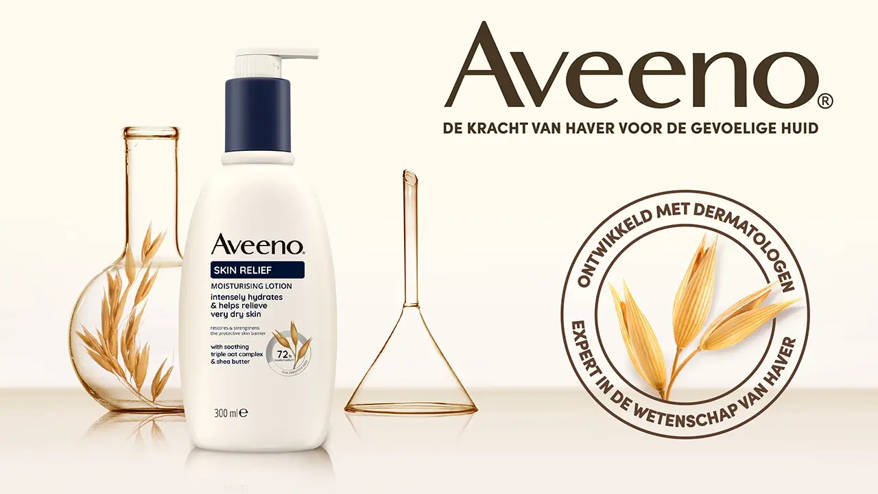 Aveeno® Skin Relief Huidverzorgingslijn - Aveeno® Skin Relief Body Lotion, Aveeno® Skin Relief Lichaamsolie Spray, Aveeno® Skin Relief Handcrème, Aveeno® Skin Relief Hydraterende Douchegel - Aveeno® Skin Relief ontwikkeld met dermatologen