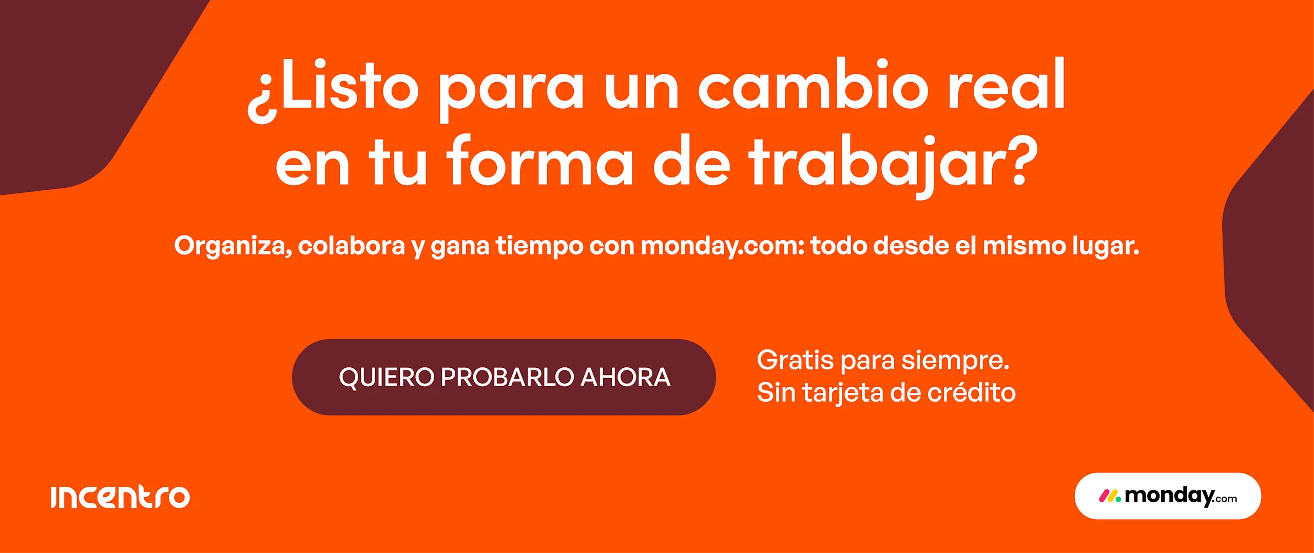 Banner monday trial orange big