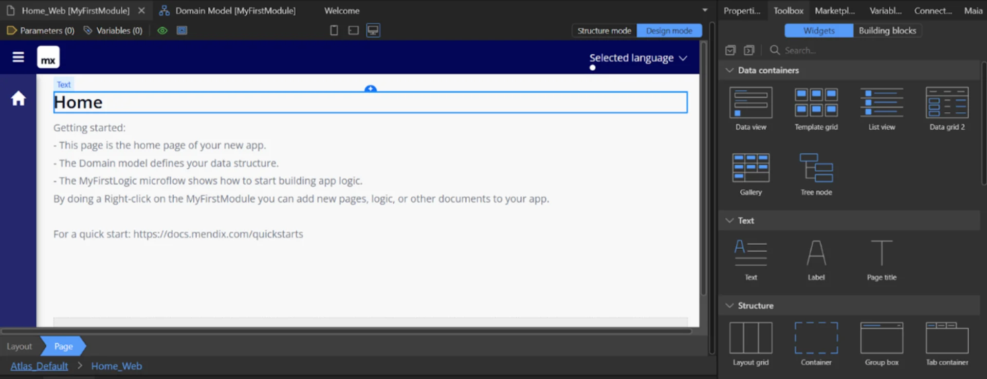 Desarrollo de interfaces sin código