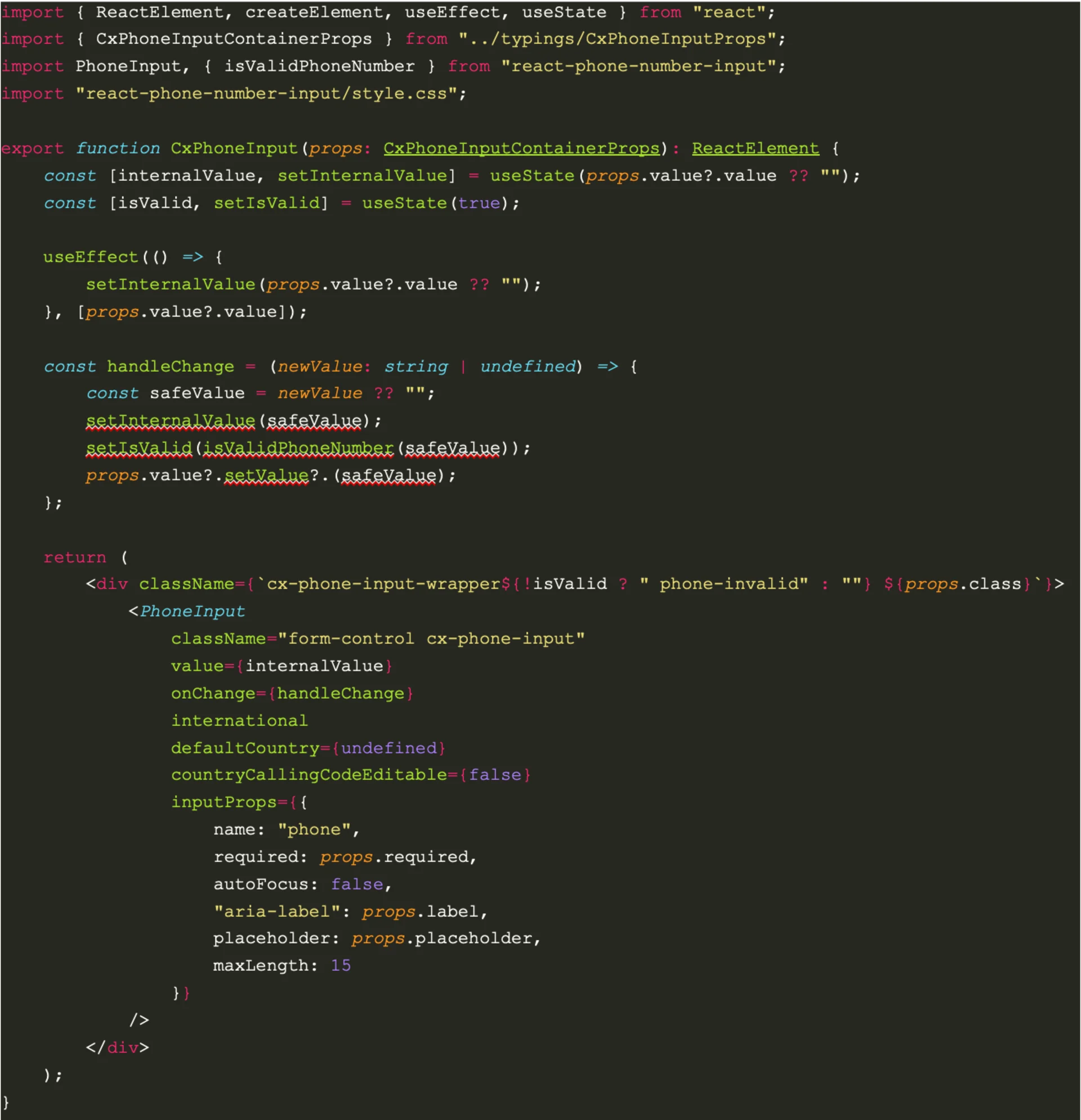 Componente React