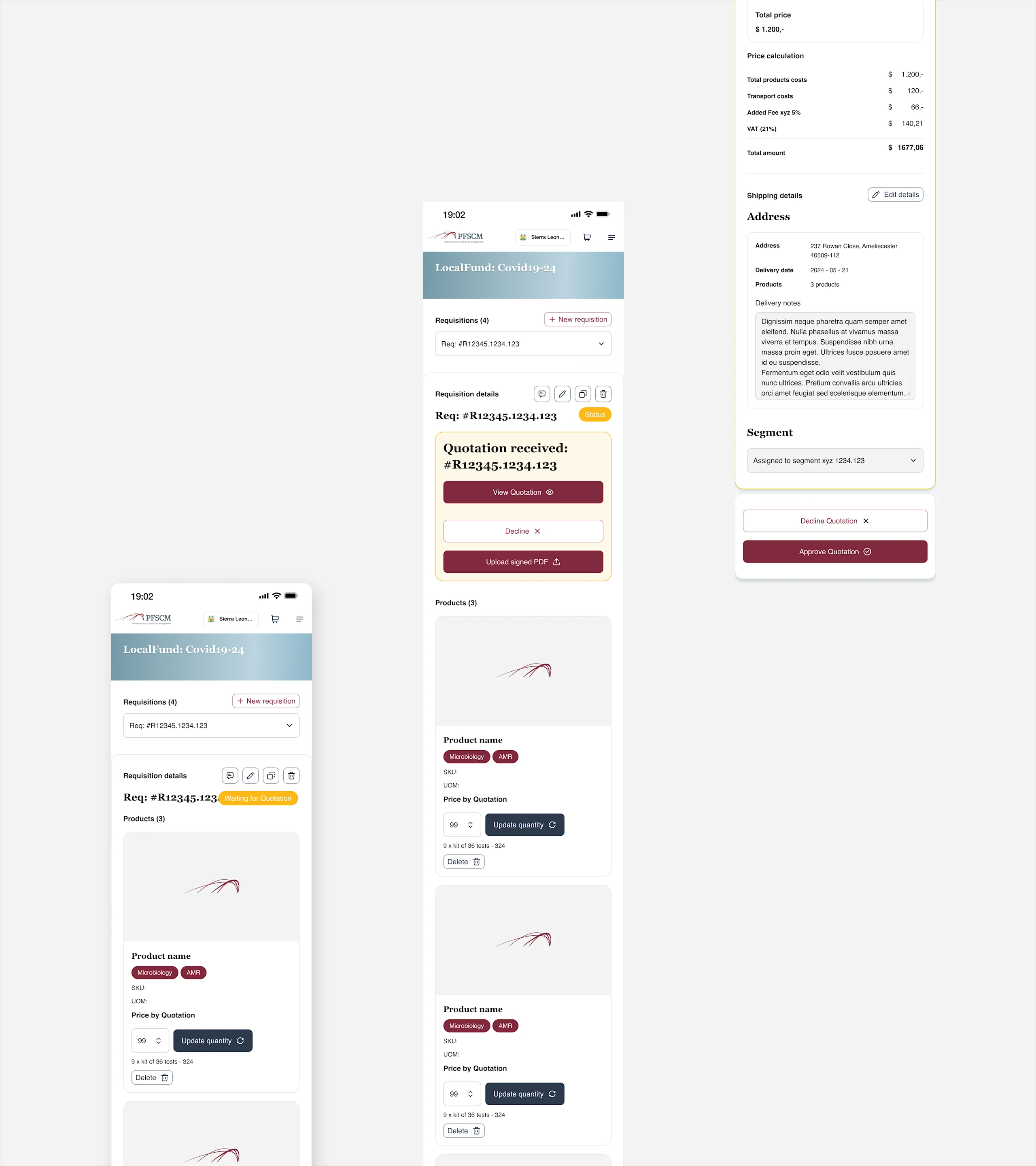 Req to Quotation to Q detail