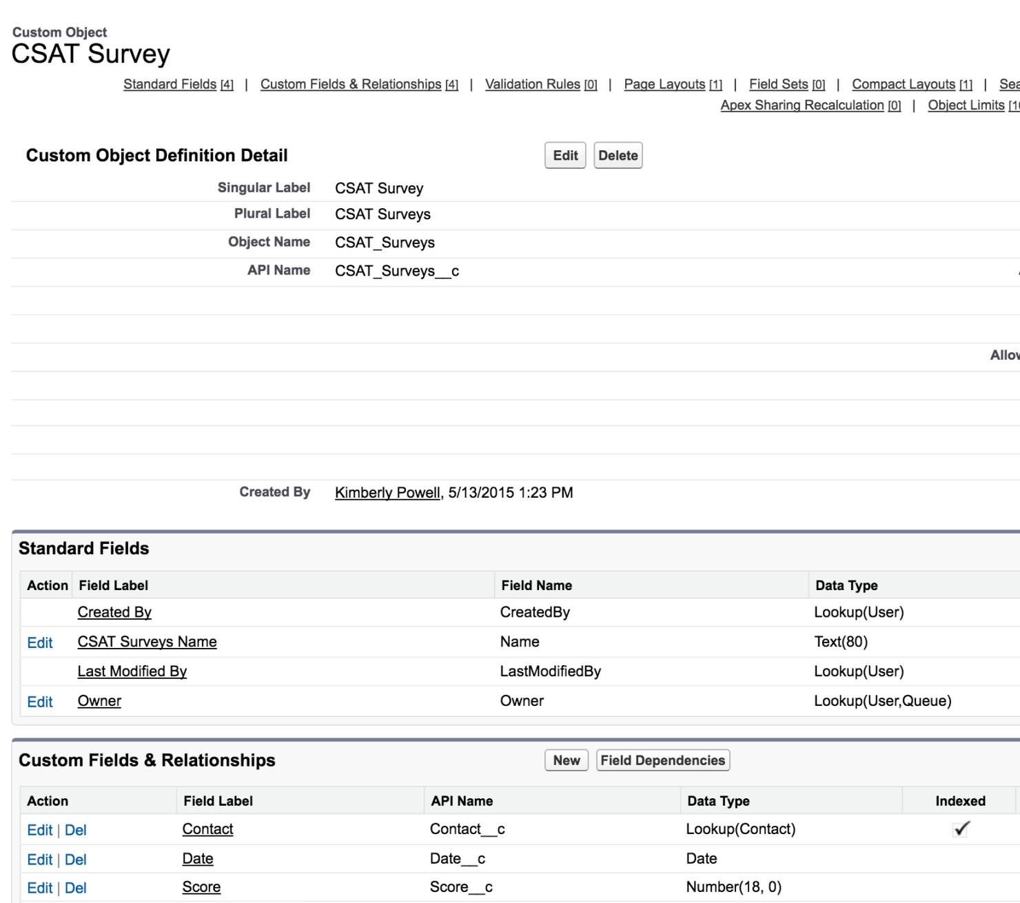 CSAT Survey custom object - CSAT with Salesforce
