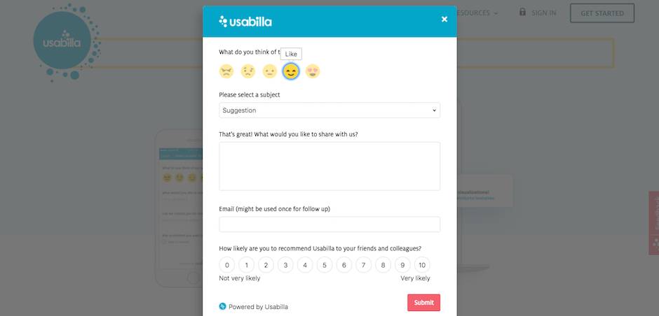website feedback