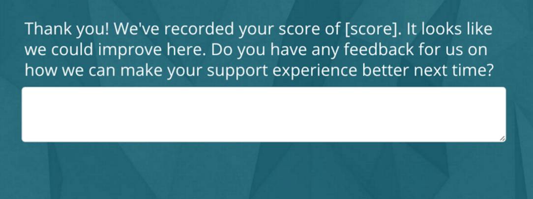 CSAT survey advanced logic