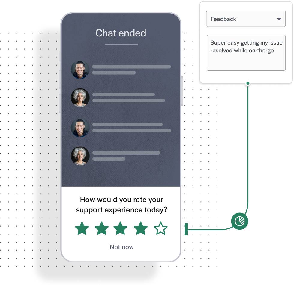 star ratings mobile chat survey