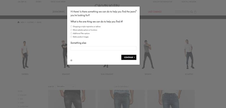 website feedback questions