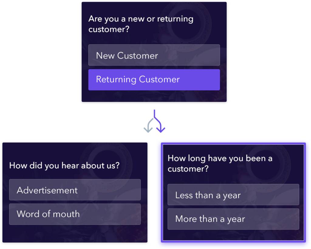 customer feedback program - survey logic