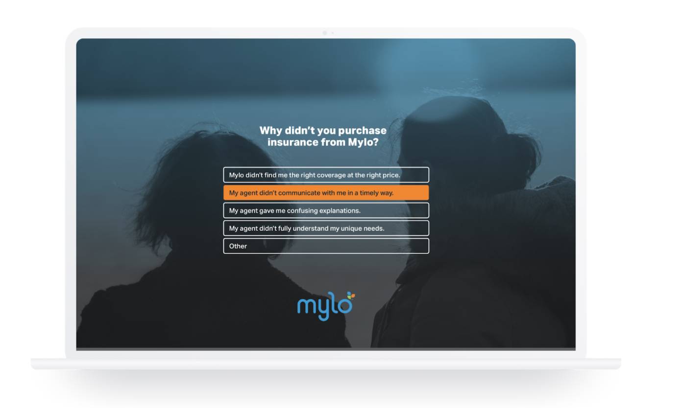 Mylo identified pain points in the sales experience by taking a pulse throughout the customer journey