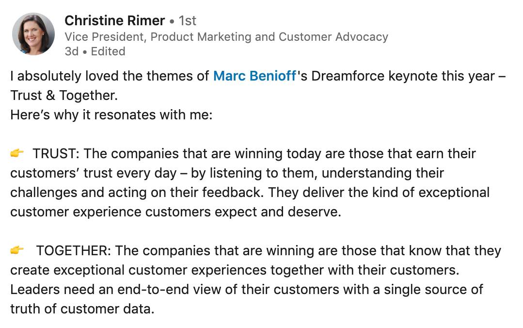 CX dreamforce 2019 keynote