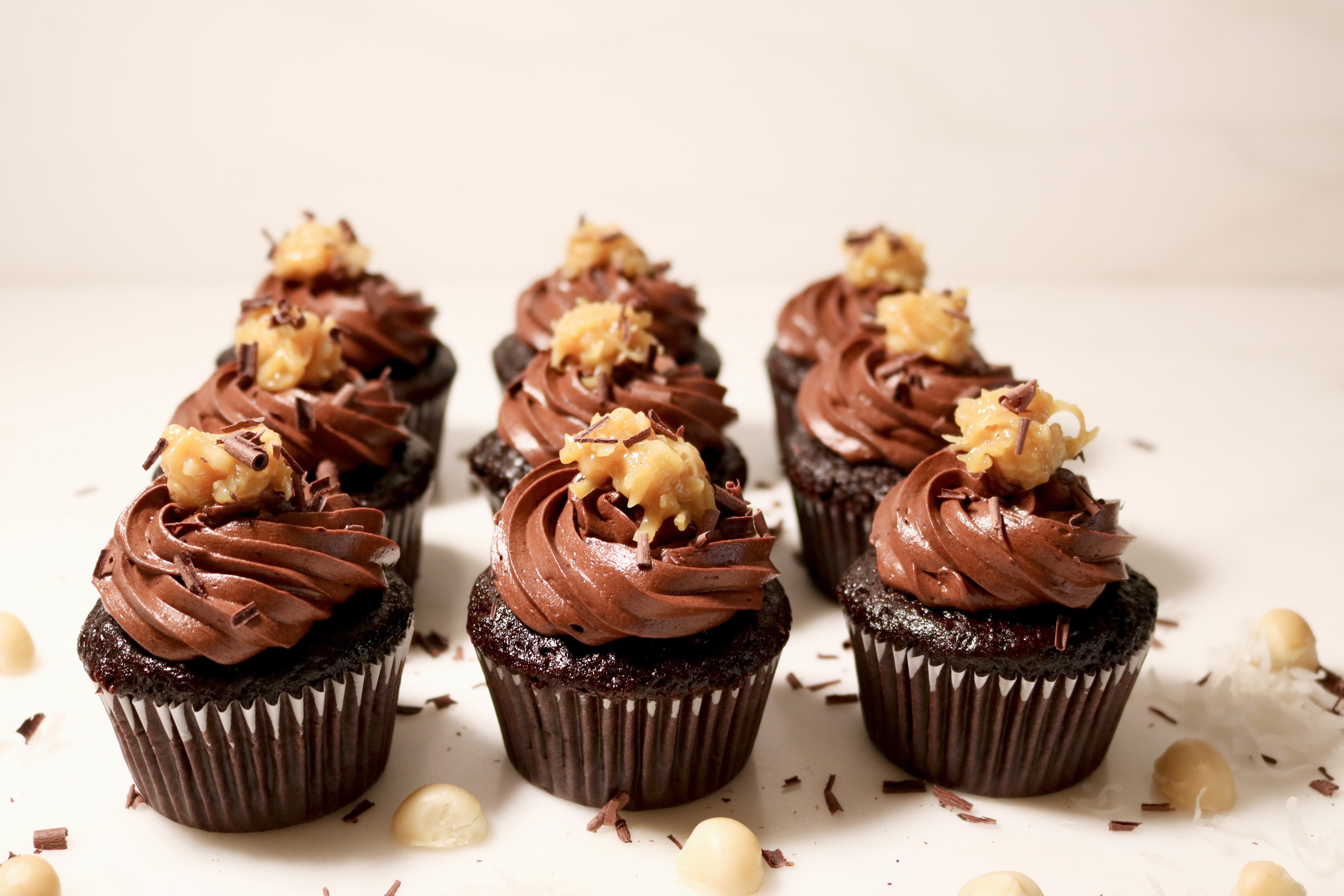 German Chocolate Cupcakes