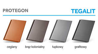 Fotografia przedstawia kolory i kształt betonowej dachówki Braas TEGALIT w technologii PROTEGON.