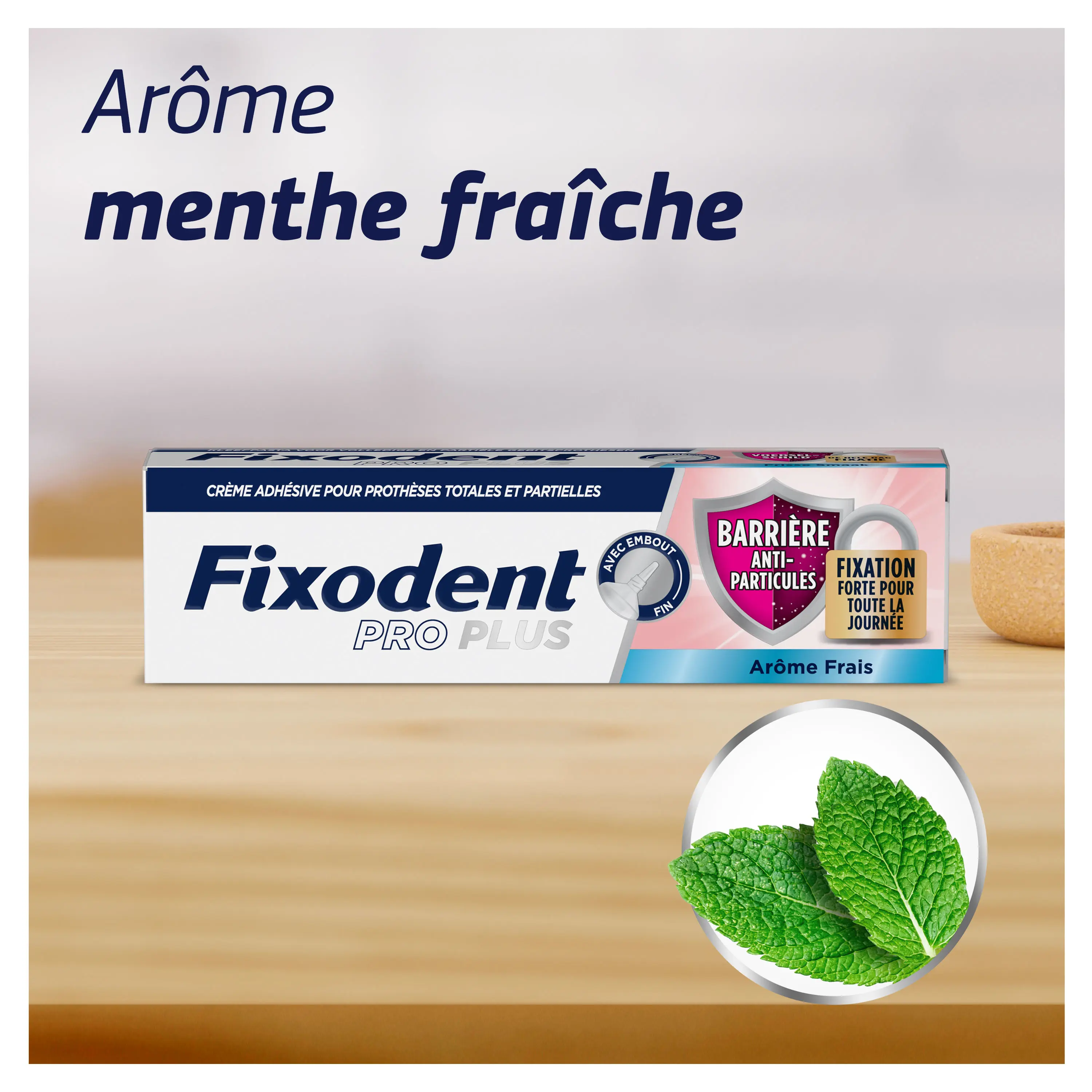 Fixodent Pro Plus Barrière Anti-Particules Arôme Frais