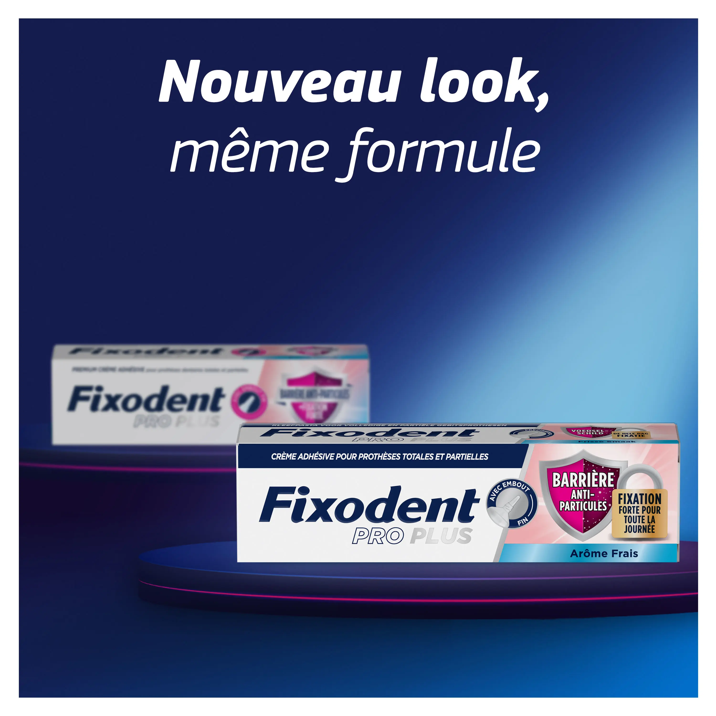 Fixodent Pro Plus Barrière Anti-Particules Arôme Frais