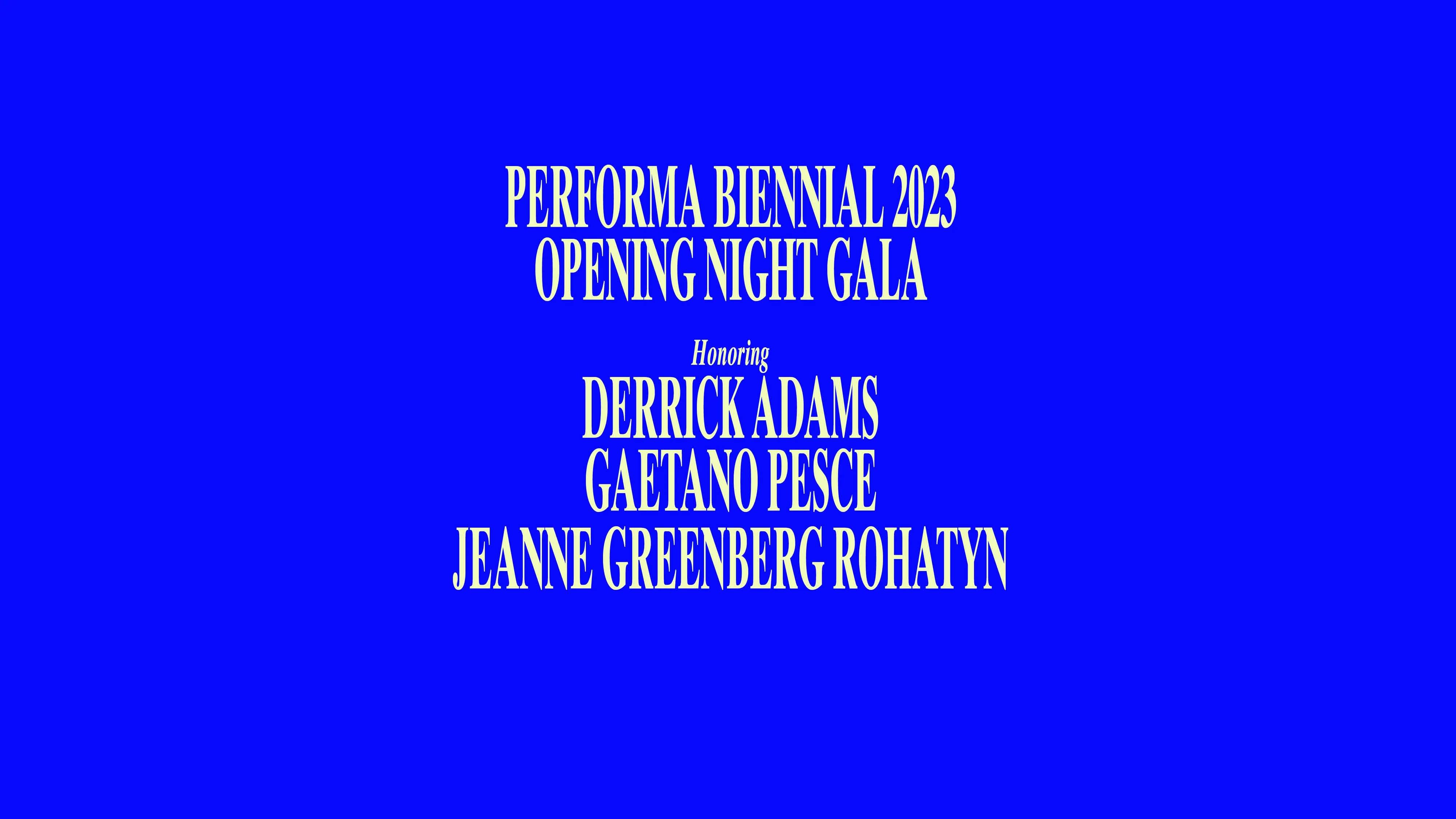 Performa 2023 Gala Invitation