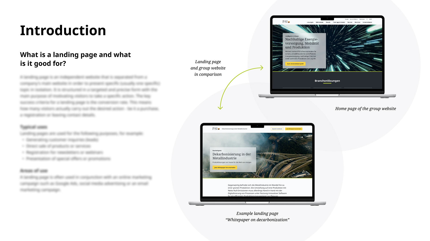 Case PSI Website - Landingpage