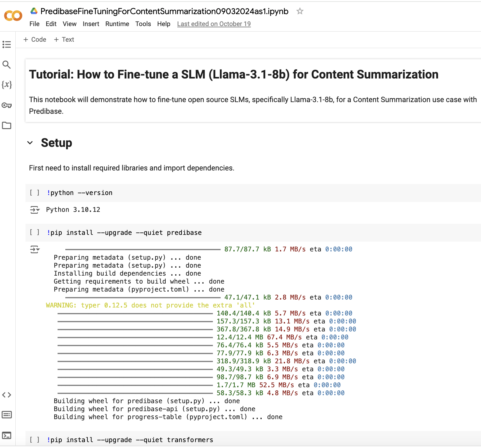 Notebook: Fine-tune a SLM for Content Summarization 
