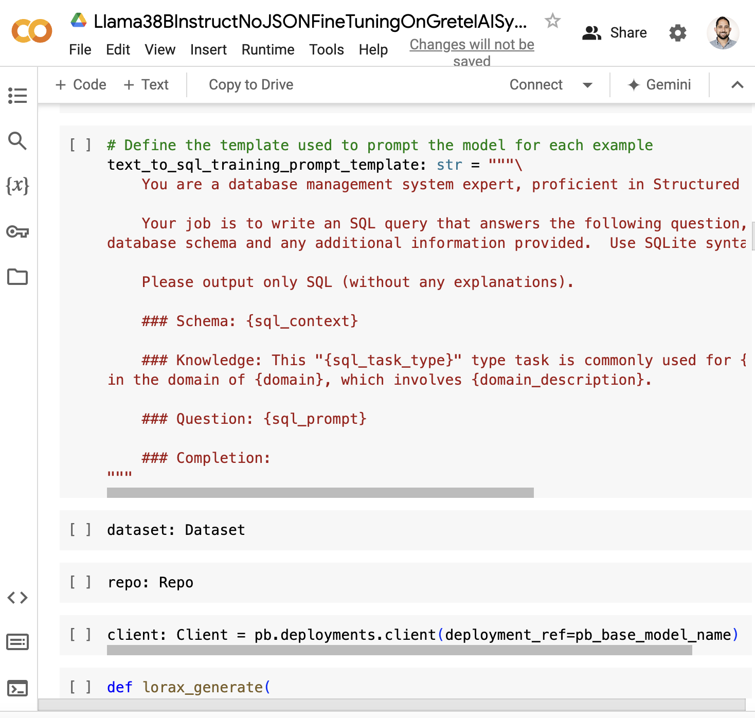 Notebook: Build a SQL CoPilot
