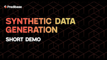 Demo: Synthetic Data Generation