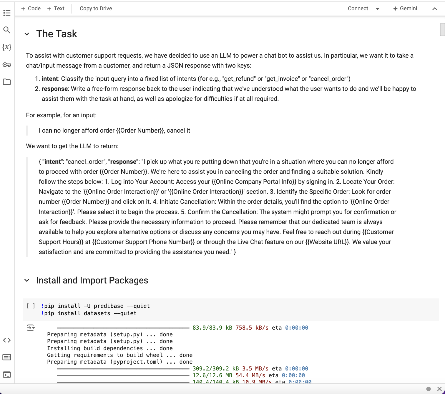 Notebook: Customer Support 