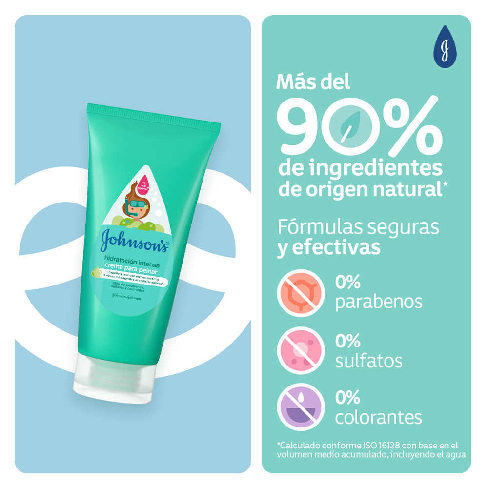 Crema Peinar JOHNSON'S® Hidratación Intensa - Ingredientes
