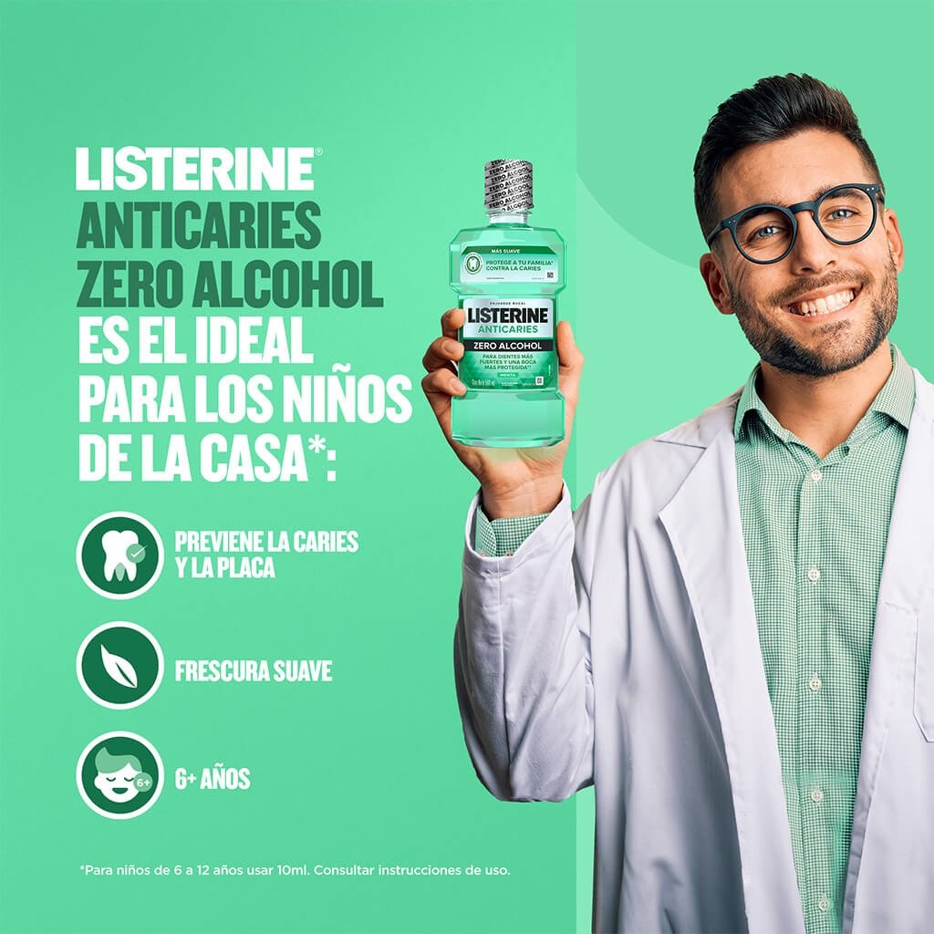 Anticaries zero alcohol es el ideal para los niños de la casa