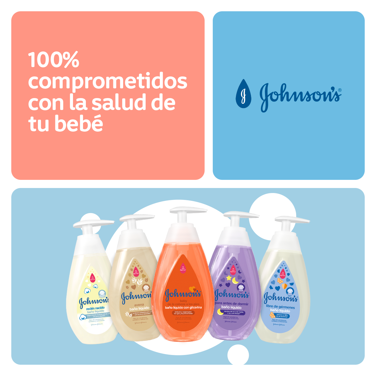 Baño Líquido JOHNSON'S® Cabeza a Pies - Comprometidos