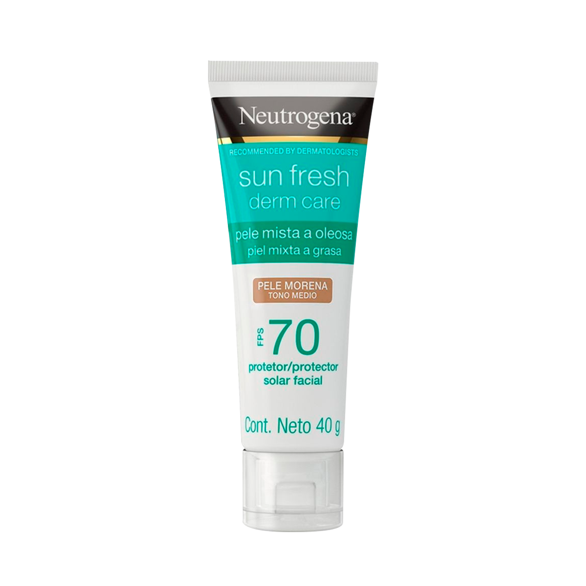 Protector Solar Facial Tono Medio Neutrogena Sun Fresh Derm Care FPS70 40g