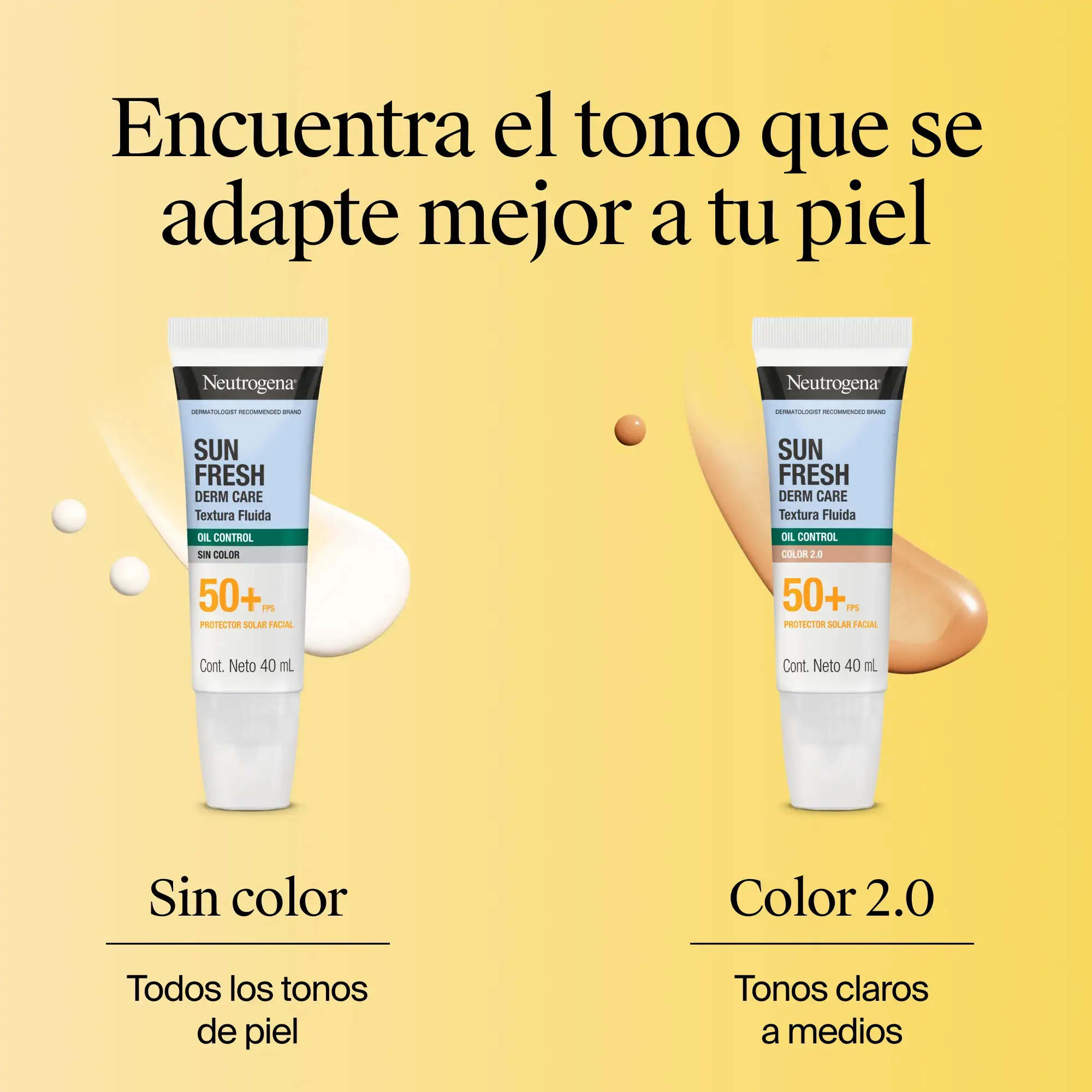 Protector Solar Facial Neutrogena Sun Fresh Oil Control Fluido con Color FPS 50+ 40mL - Image 8