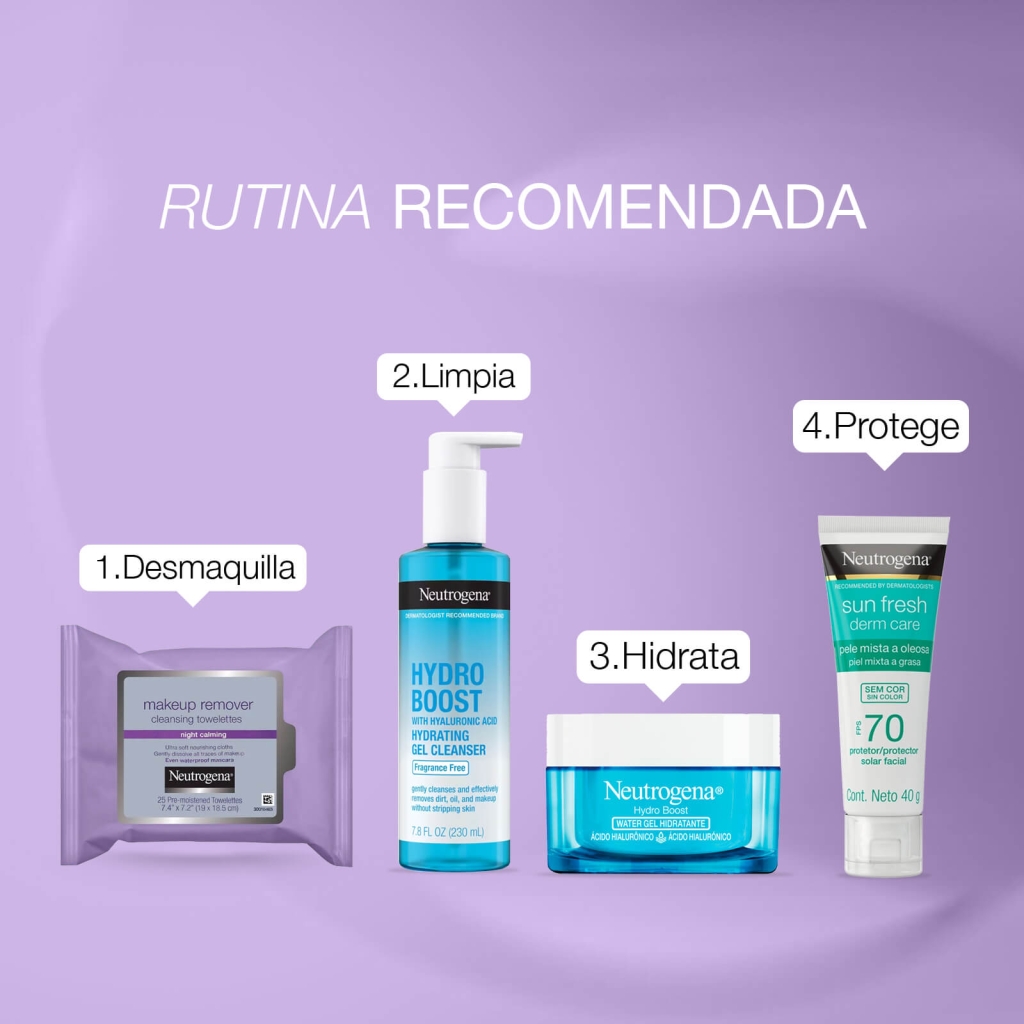  Toallitas desmaquillantes Neutrogena® Night Calming 25pzs - Rutina