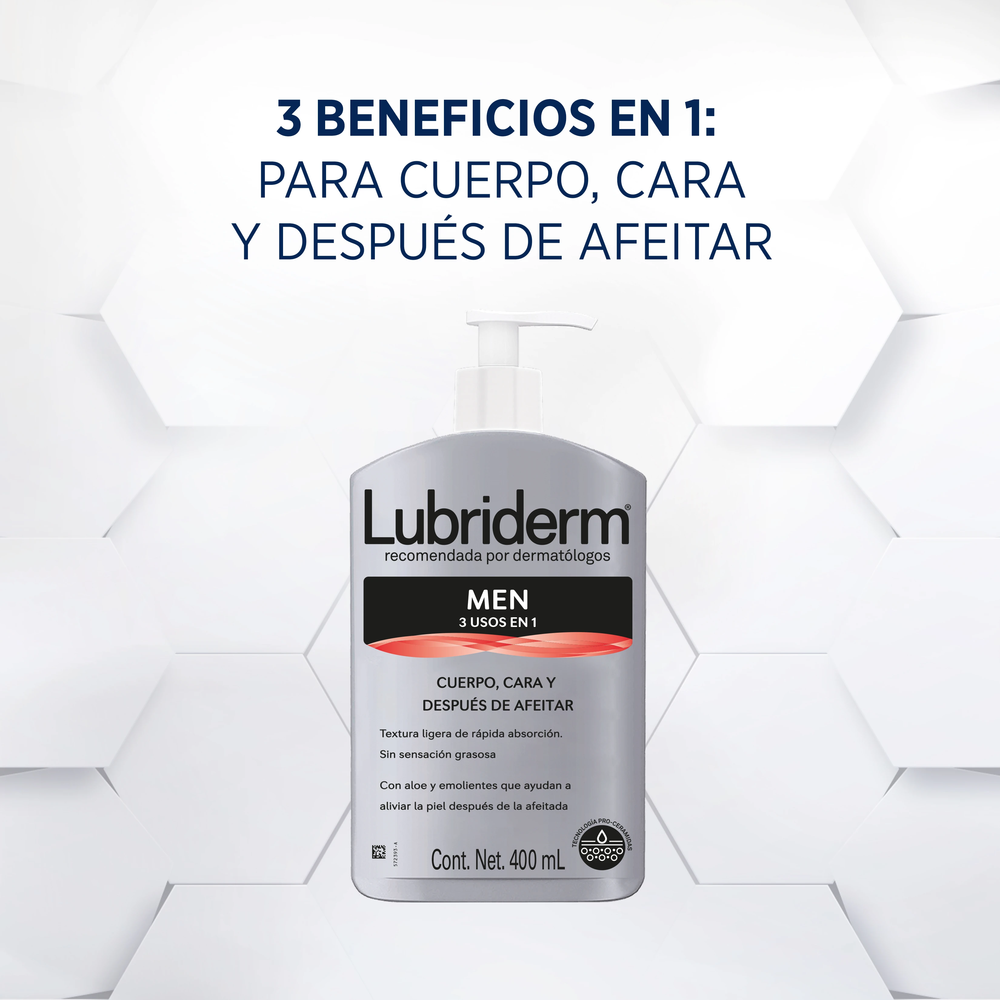 LUBRIDERM® MEN’S 3 EN 1 - Back