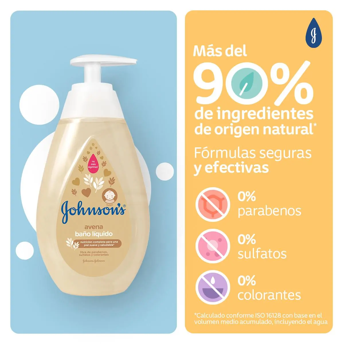 Baño Líquido JOHNSON'S® Avena - Ingredientes
