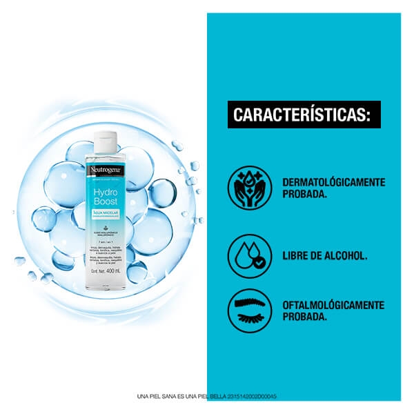 Características del Agua micelar desmaquillante