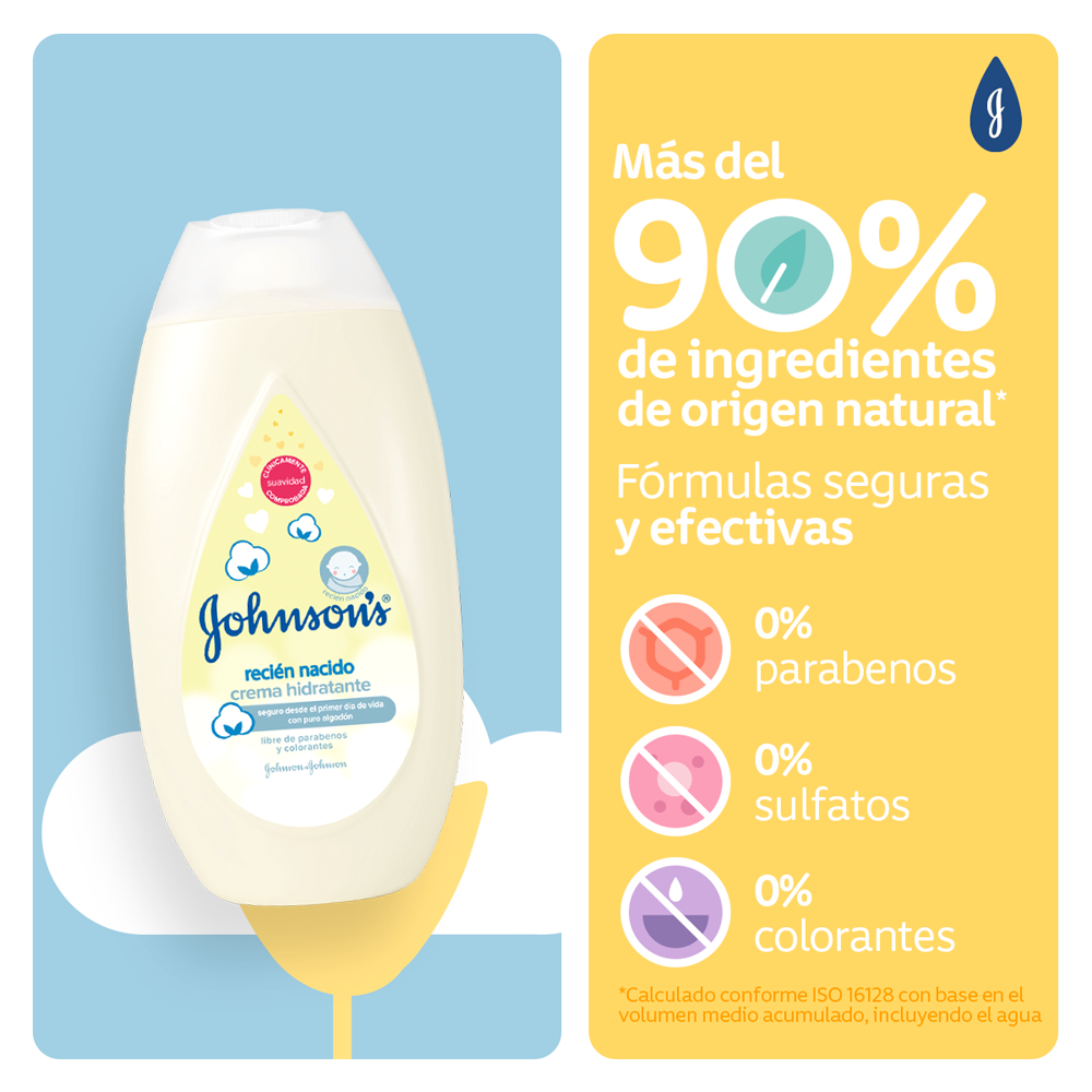 Crema Líquida JOHNSON'S® Recién Nacido - Ingredientes