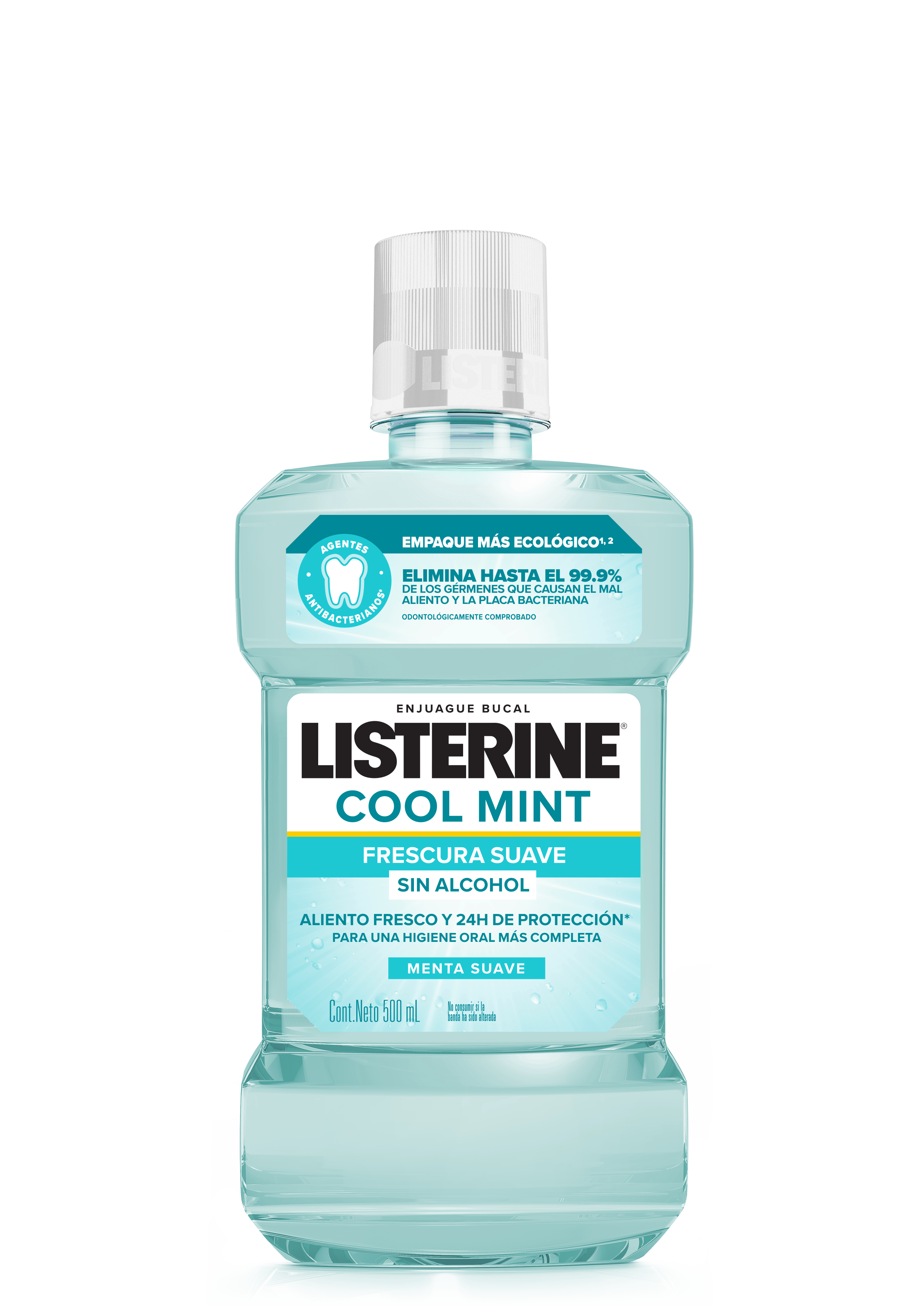 Enjuague Bucal LISTERINE® Coolmint Frescura Suave sin Alcohol FRONT