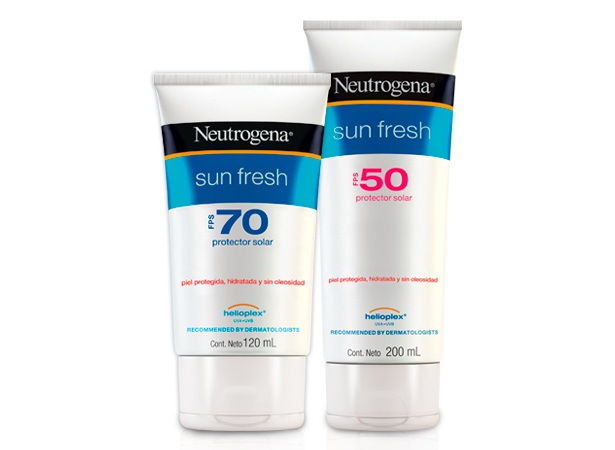 Protectores solares en cremas FPS 70 y 50 sun fresh