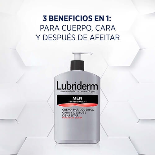 LUBRIDERM® MEN’S 3 EN 1 - Beneficios