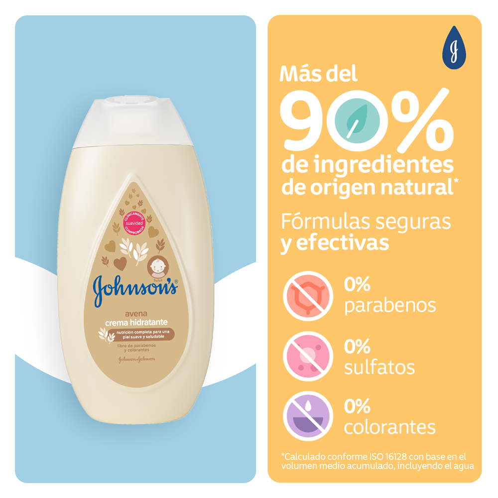 Crema Líquida JOHNSON'S® Avena - Ingredientes