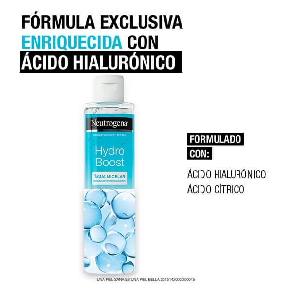 Formula de Agua micelar desmaquillante