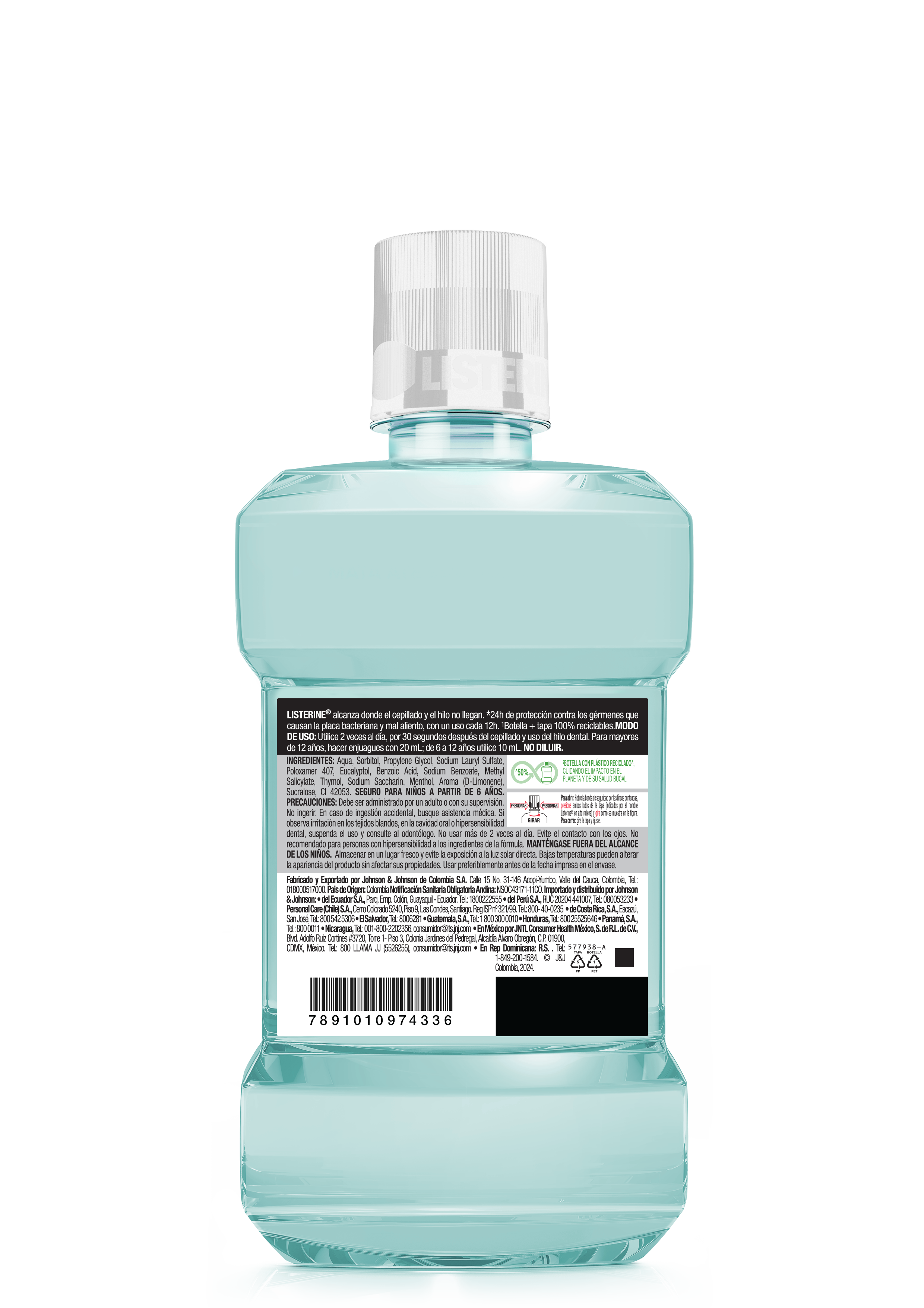 Enjuague Bucal LISTERINE® Coolmint Frescura Suave sin Alcohol BACK