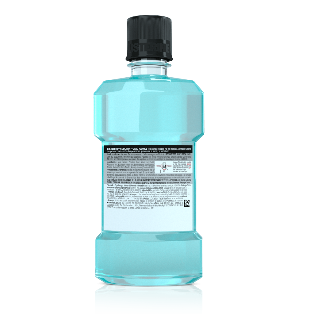 LISTERINE cool mint sin alcohol