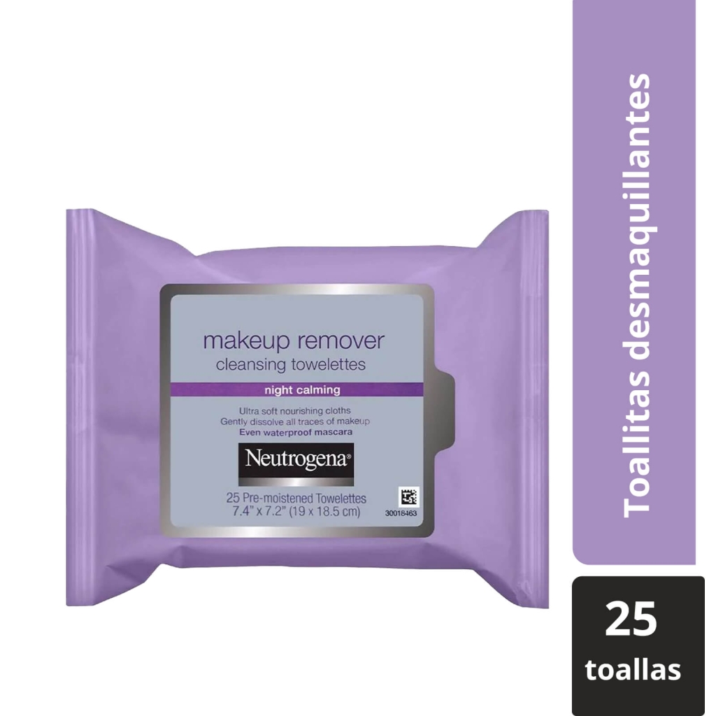  Toallitas desmaquillantes Neutrogena® Night Calming 25pzs - Hero