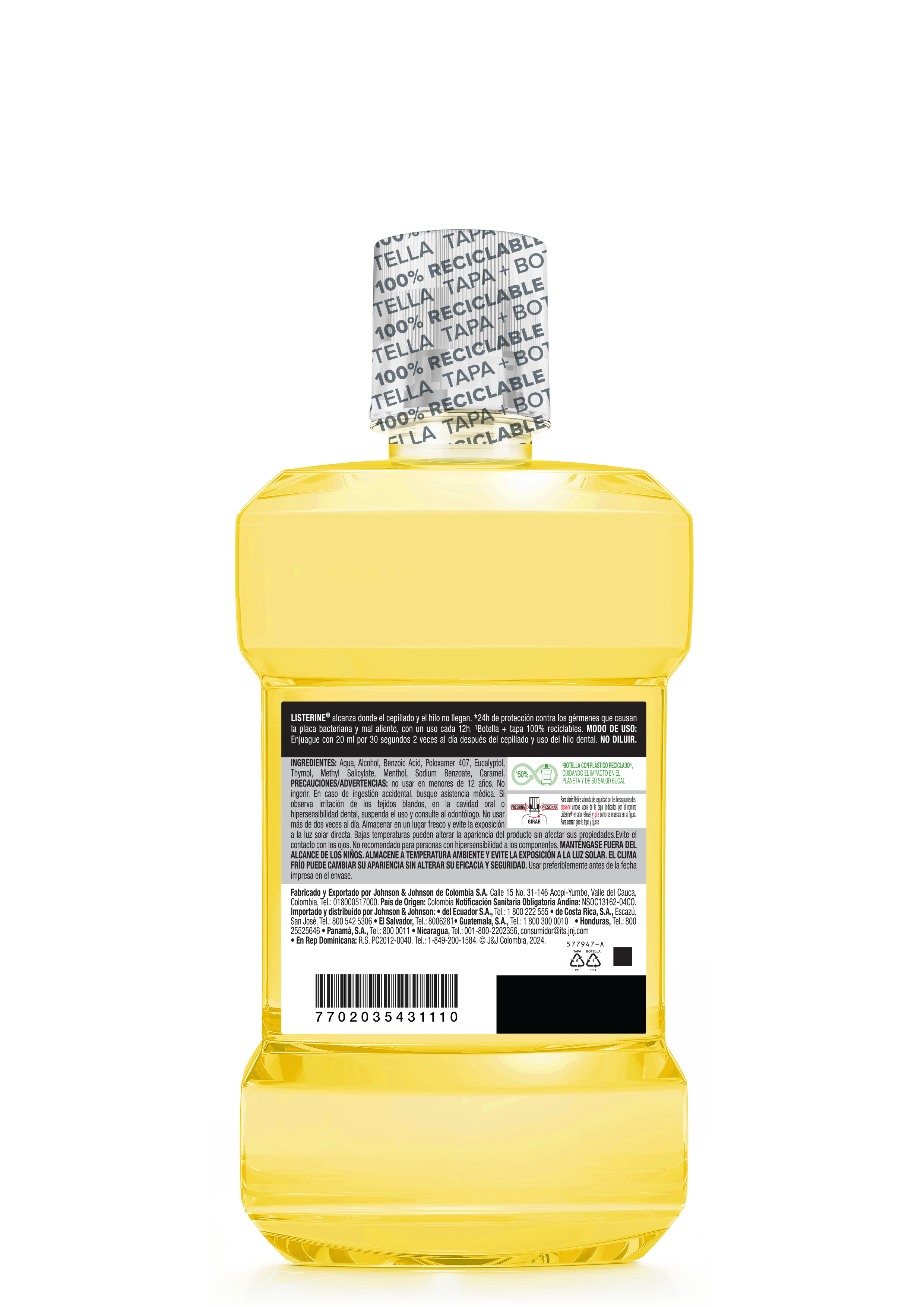 Enjuague Bucal LISTERINE® Original Frescura Intensa - Image 2 BACK