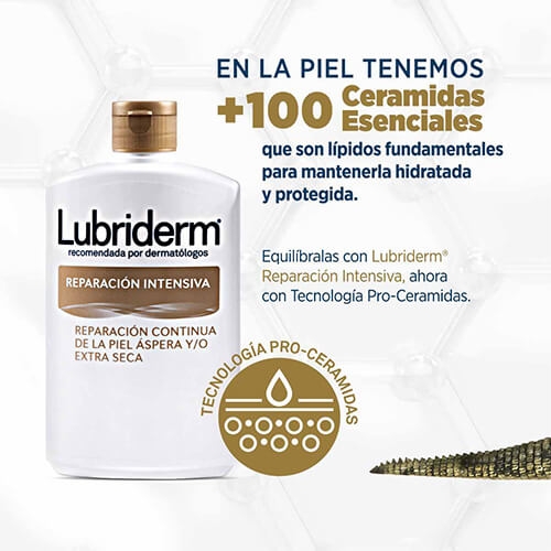 LUBRIDERM® REPARACIÓN INTENSIVA TAPA DORADA - Tecnologia Pro-ceramidas