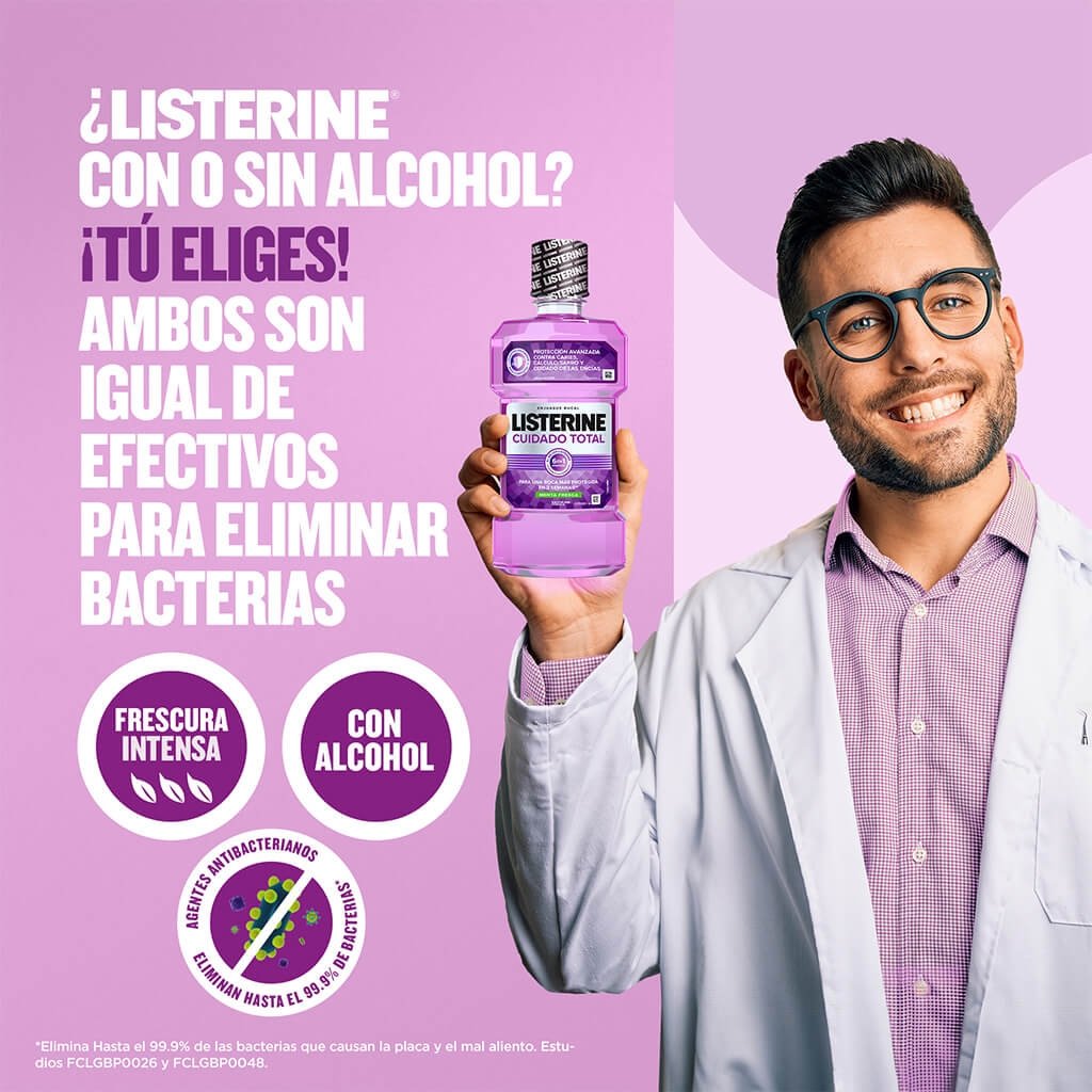 ¿Listerine con o sin alcohol?